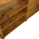 Vintage Wall shelf rack Pine wood 70s minimalist design