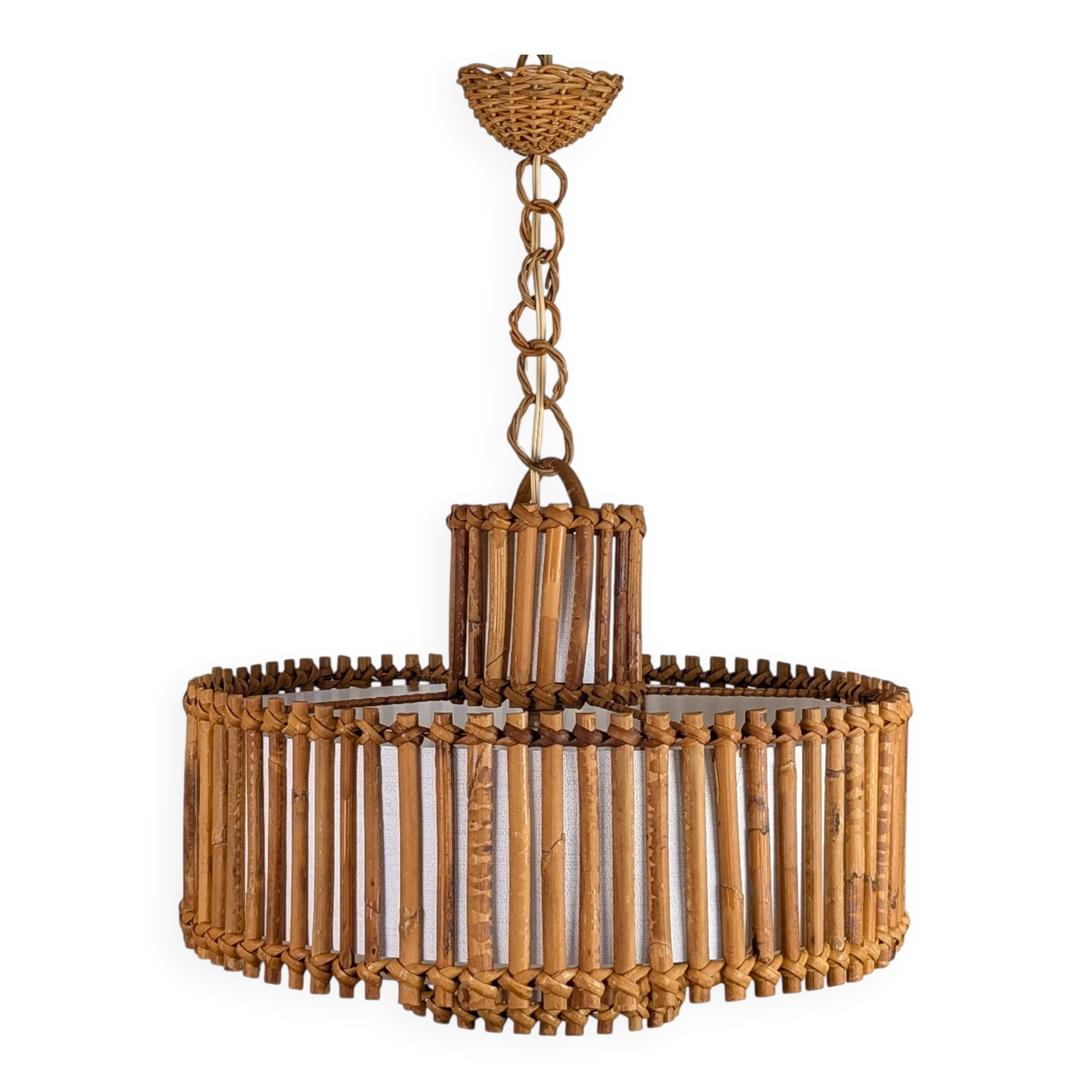 Rattan pendant light 60'