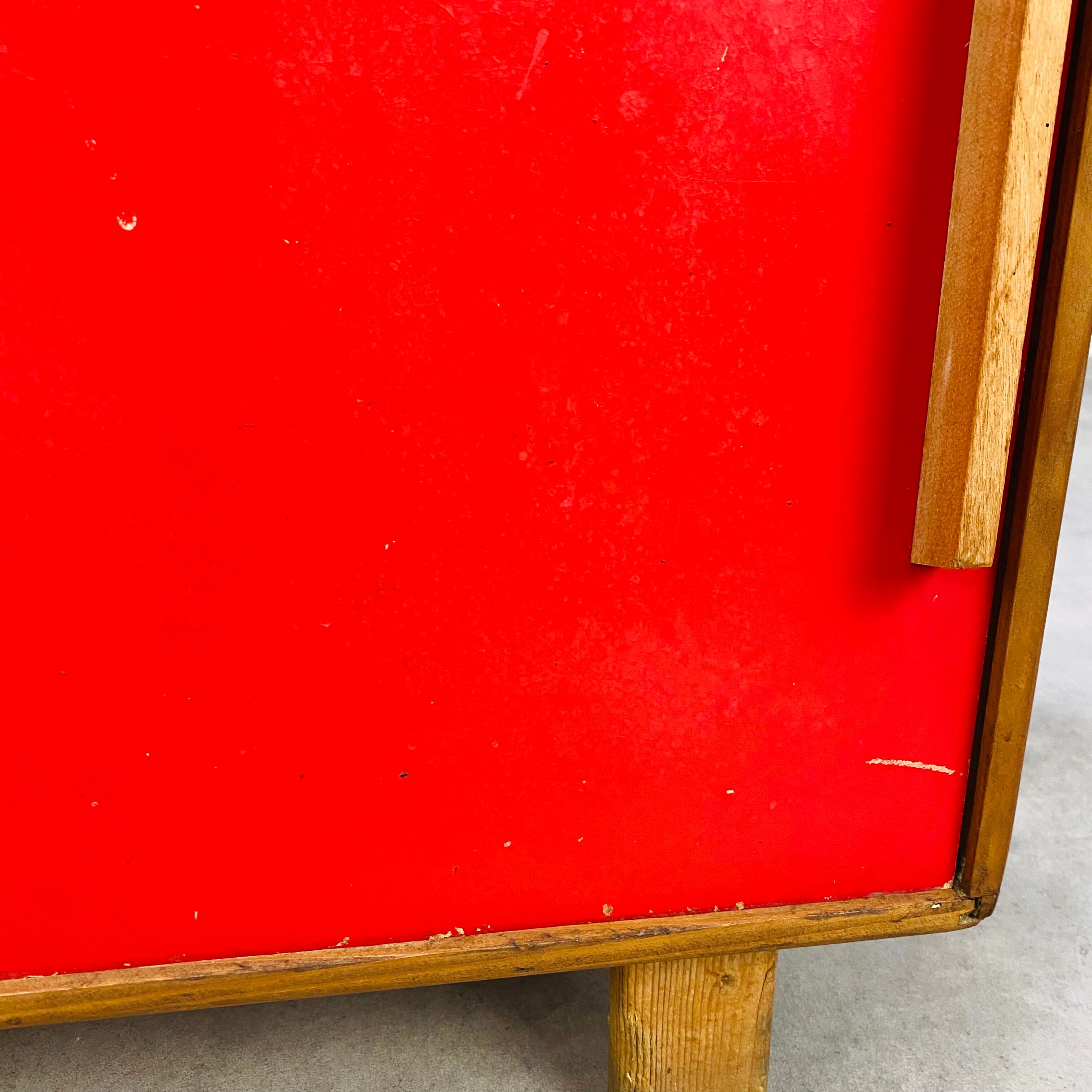 Buffet sliding doors solid red pine