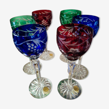 Verres en cristal double couleurs les grands ducs