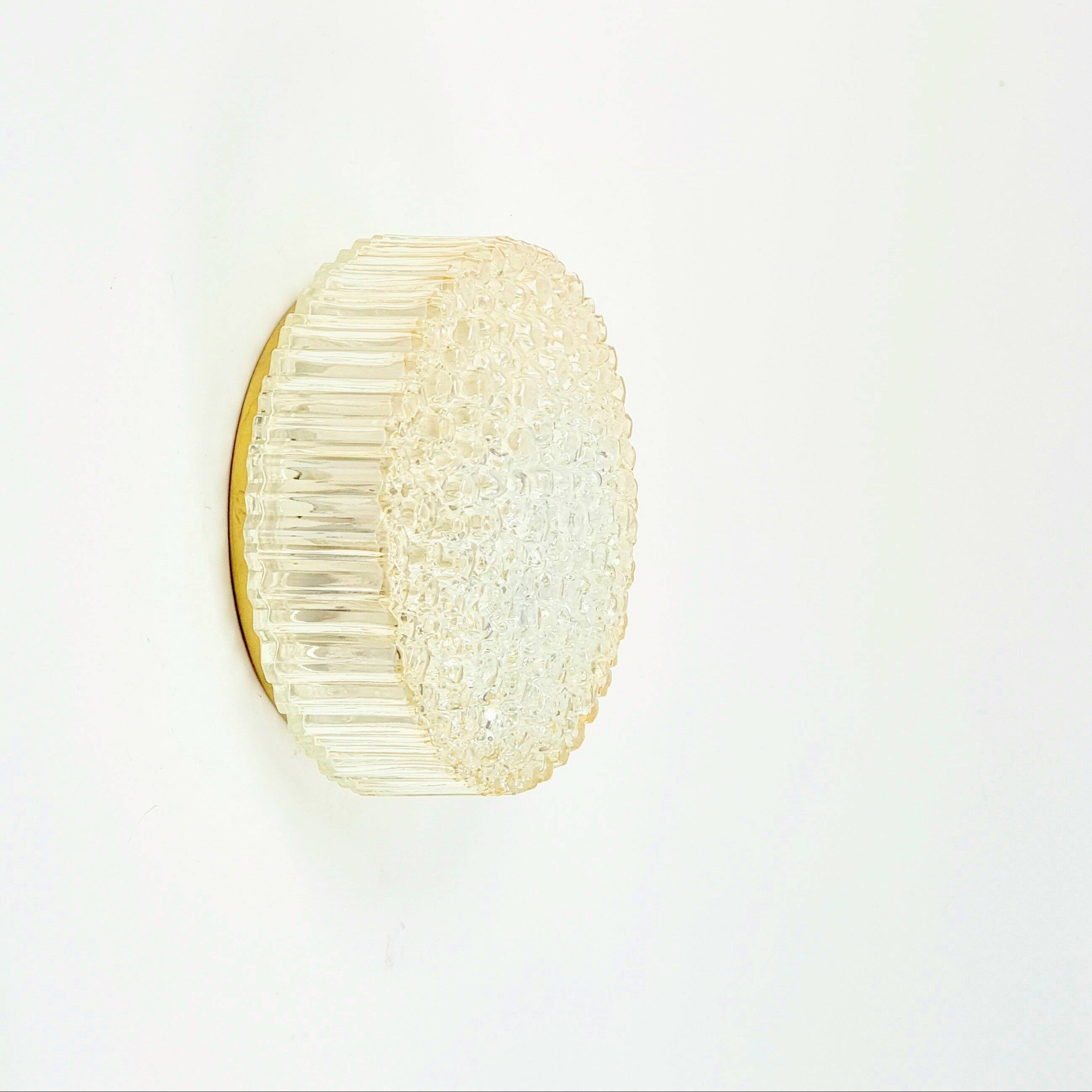 Amber Bubble Glass Wall Light by Helena Tynell for Limburg, Germany, 1970s