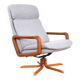 Mid-century Danish teak swivel office chair, 1960s.