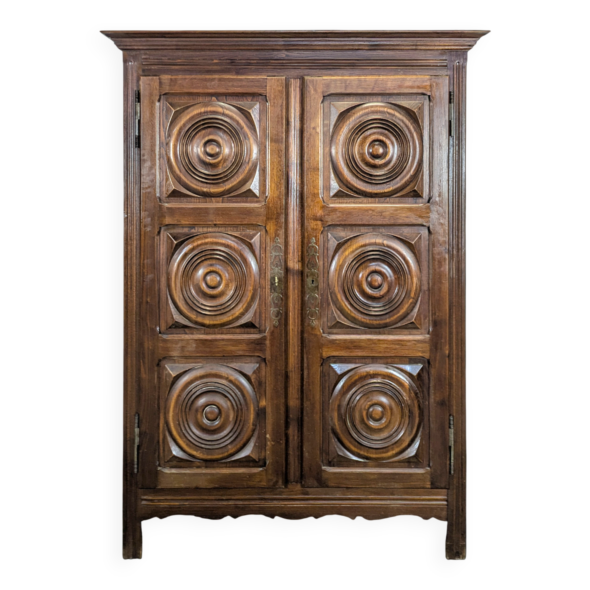 Solid oak carved wardrobe DLG Dudouyt