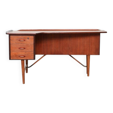 Peter Løvig Nielsen boomerang writing desk in teak Løvig Denmark 1960