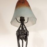 Table lamp, Signed Schneider, art Nouveau, vintage