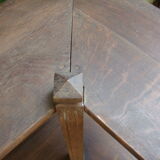 Old solid oak corner shelf