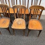 Set of 7 bistro chairs 1930