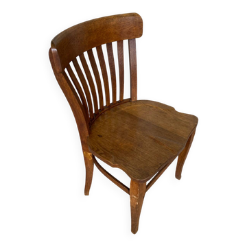 Chaise De Bureau Ancienne Bois Chêne Massif Années 30 Vintage
