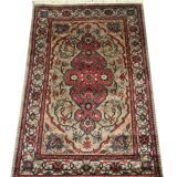 Bold Traditional Indian Area Rug Handmade Oriental Wool Carpet 123x193cm