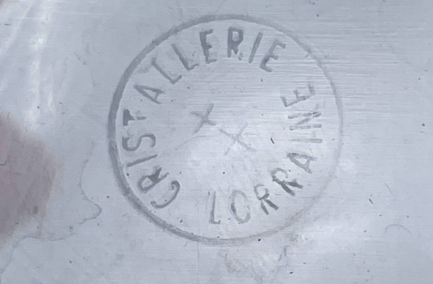 Crystal tea light candle holder in glass Cristallerie Lorraine