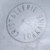 Crystal tea light candle holder in glass Cristallerie Lorraine