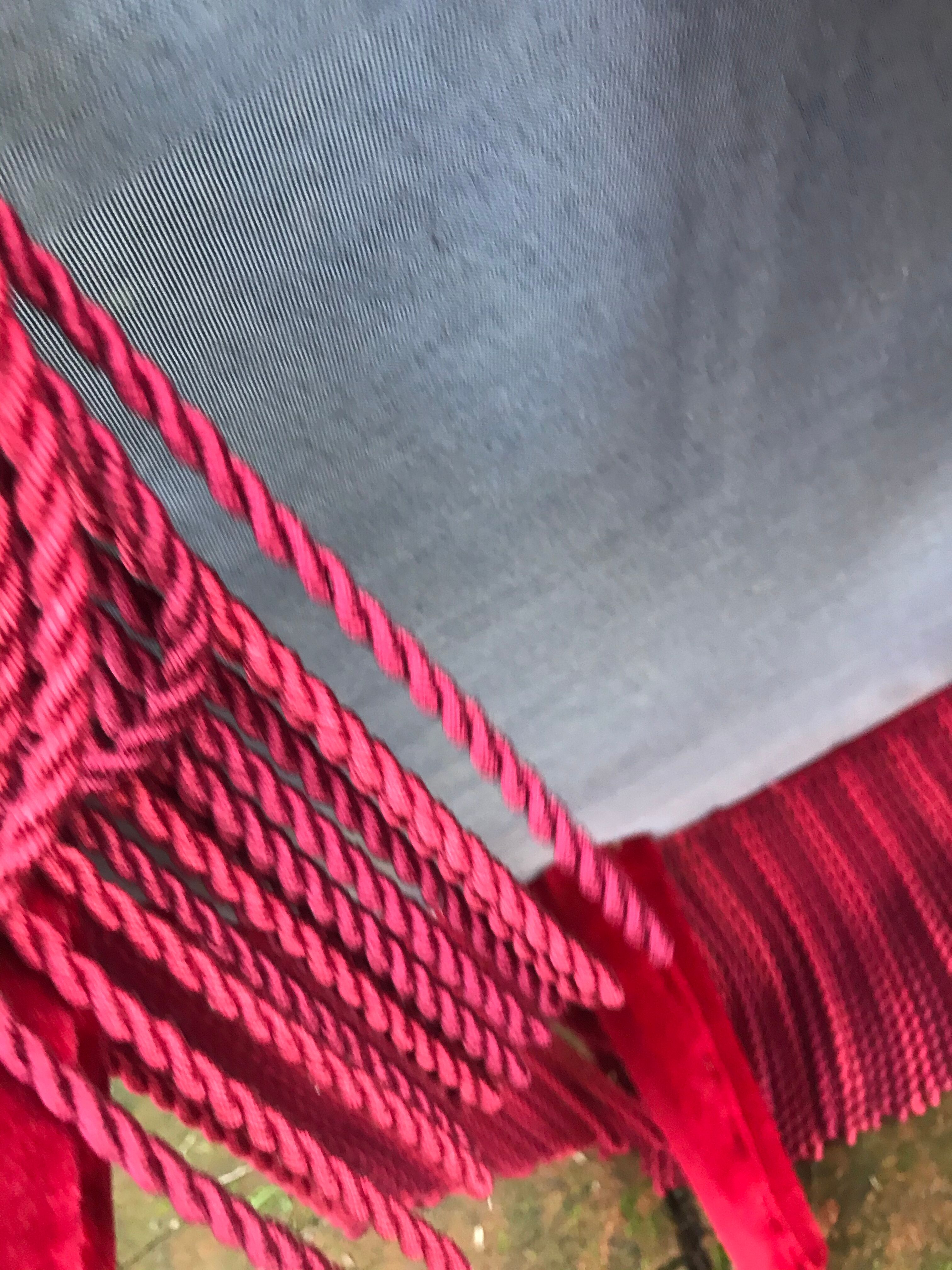 Red velvet toad chair