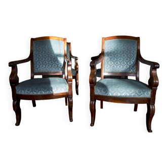 Four Restauration armchairs