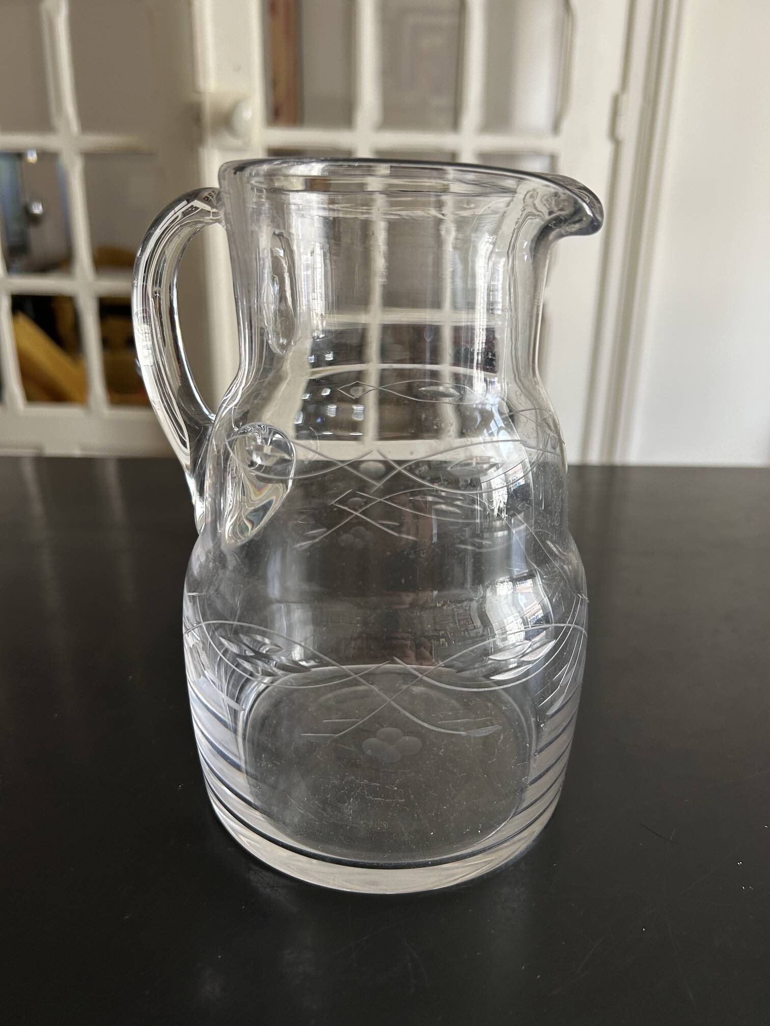 1950s glass pitcher