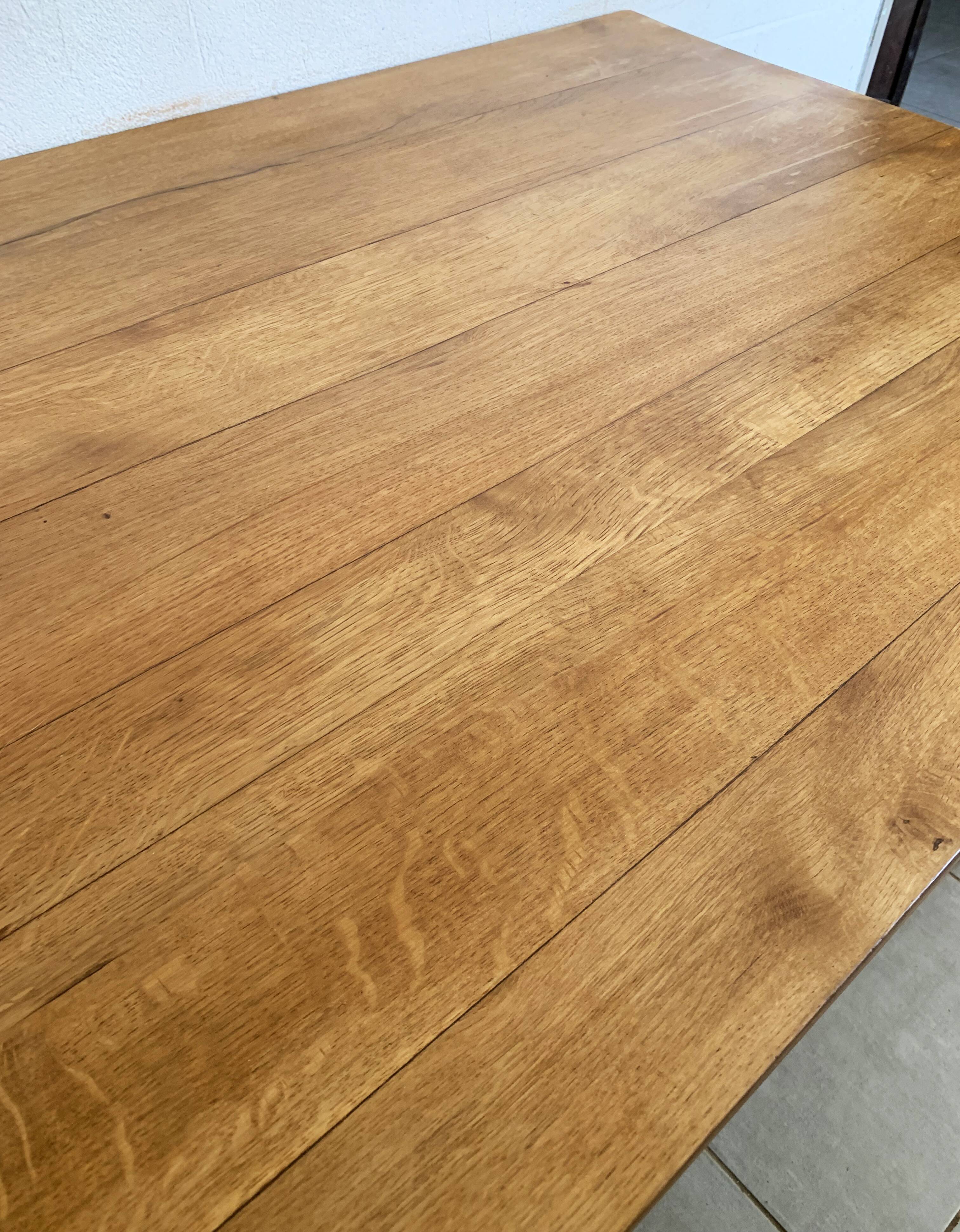 Table de ferme vintage ou bureau en bois massif