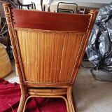 Old set sofa and rattan chair and caning