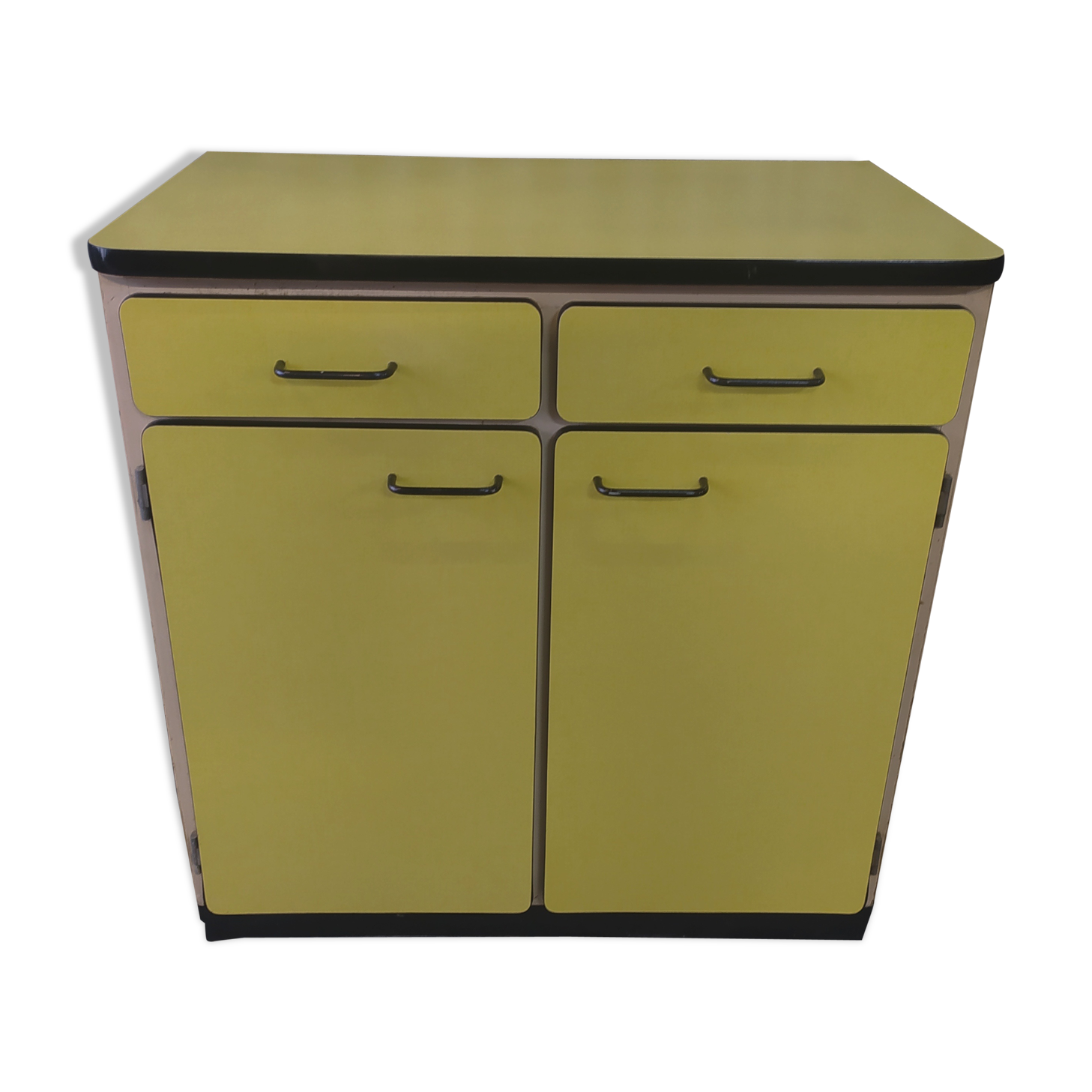 Yellow formica kitchen buffet