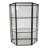 Vitrine Murale Vintage Verre Et Laiton