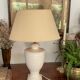 Vintage cracked ceramic lamp foot