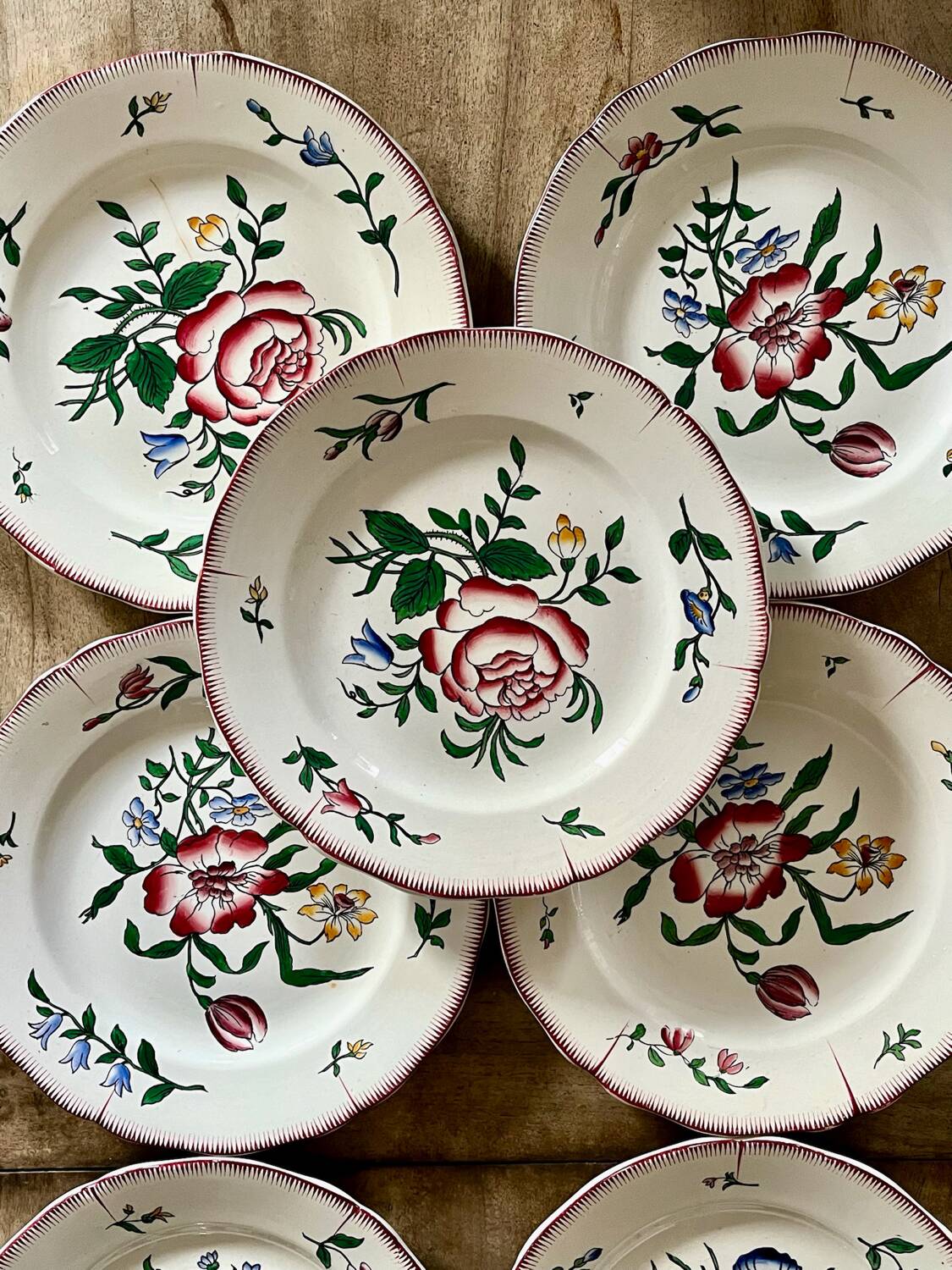 7 Sarreguemines flat plates