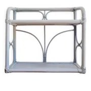 Etagère rotin ancienne grise