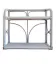 Grey vintage rattan shelf