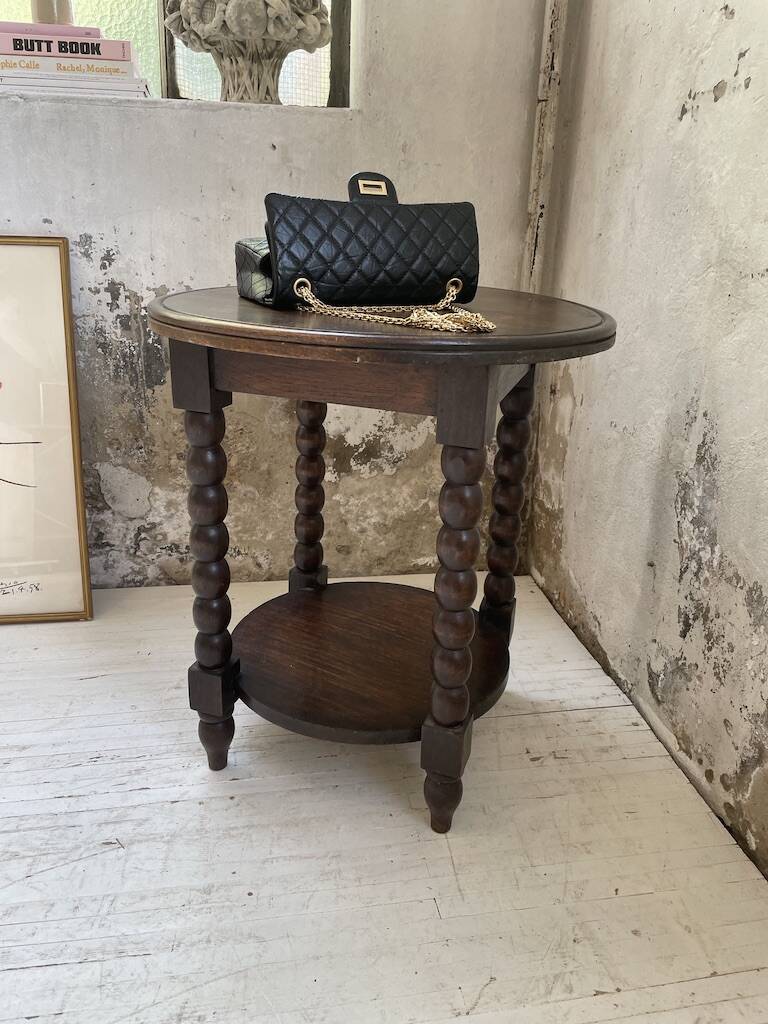 Table d’appoint brutaliste style Dudouyt