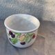 Cache pot glazed ceramic slip vintage fruits
