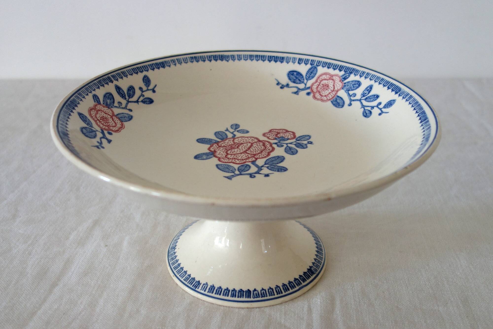 2 dessert dishes or compotiers Venice / Longwy