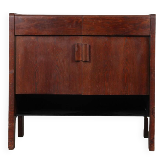 Wooden and opaline chest of drawers from the 1960s