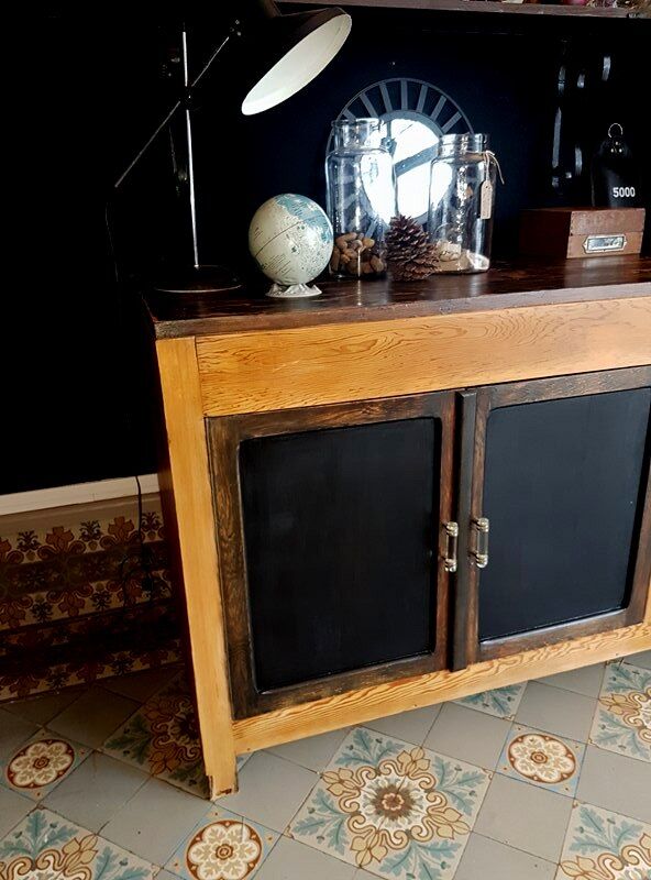 Ancien Buffet Meuble comptoir 2 faces Type Ilot.