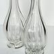 Pair of crystal decanters with solid silver mounts