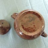 Théière anglaise "Brown Betty" – Céramique vintage – Années 1950