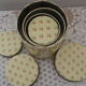 Ensemble de 4 pots tole vintage