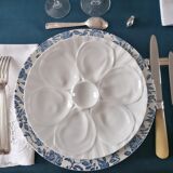 5 oyster plates in pillivuyt white porcelain