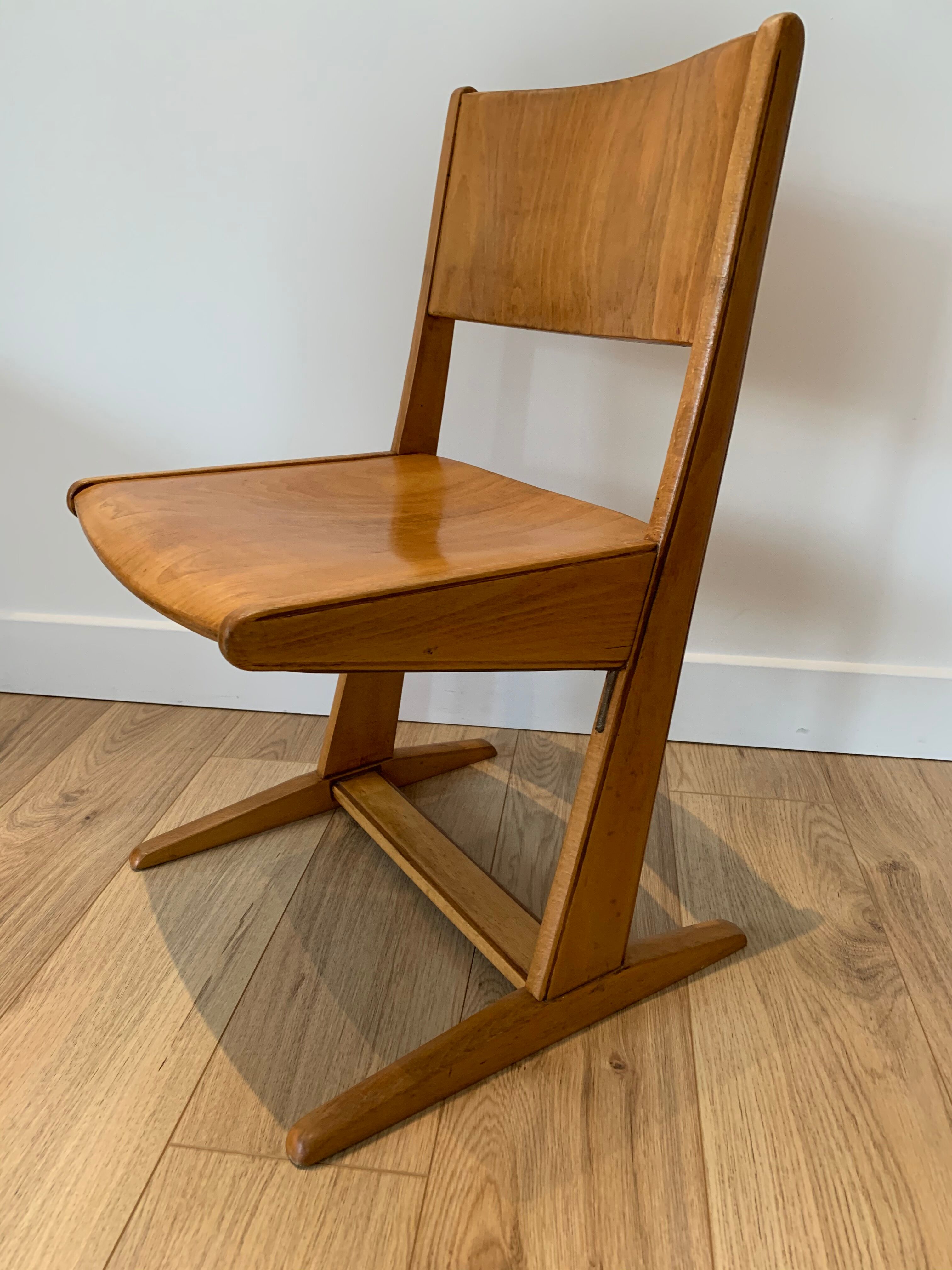 50s school chair Karl Nothhelfer for Casala