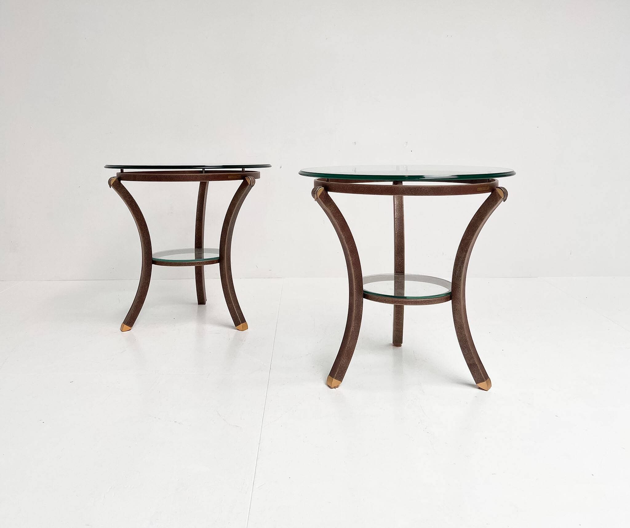 Set Art Deco side tables by Pierre Vandel, 1960s