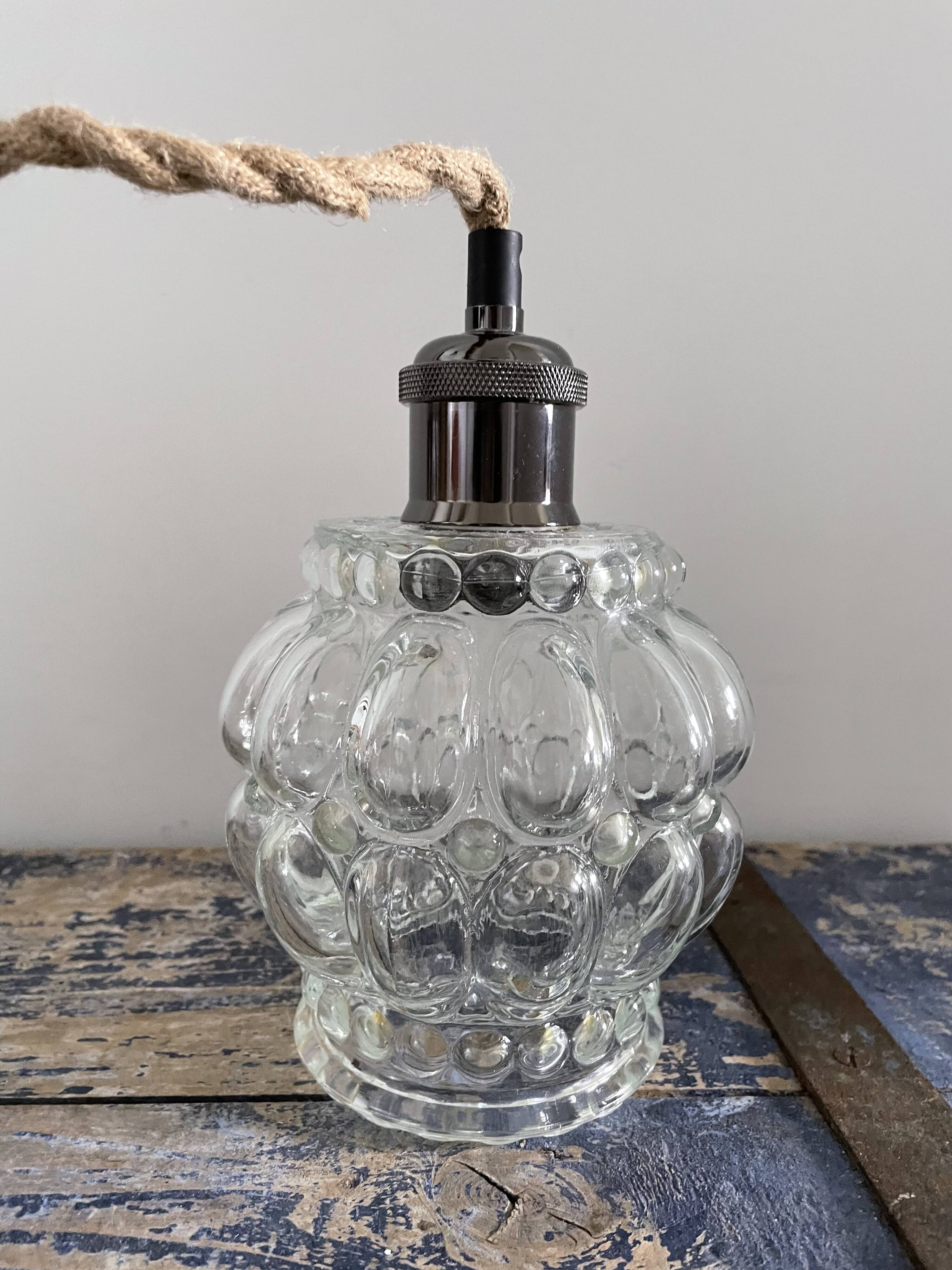 Set of two glass walking lamps