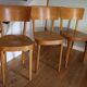 Série de 3 chaises bistrot 1950