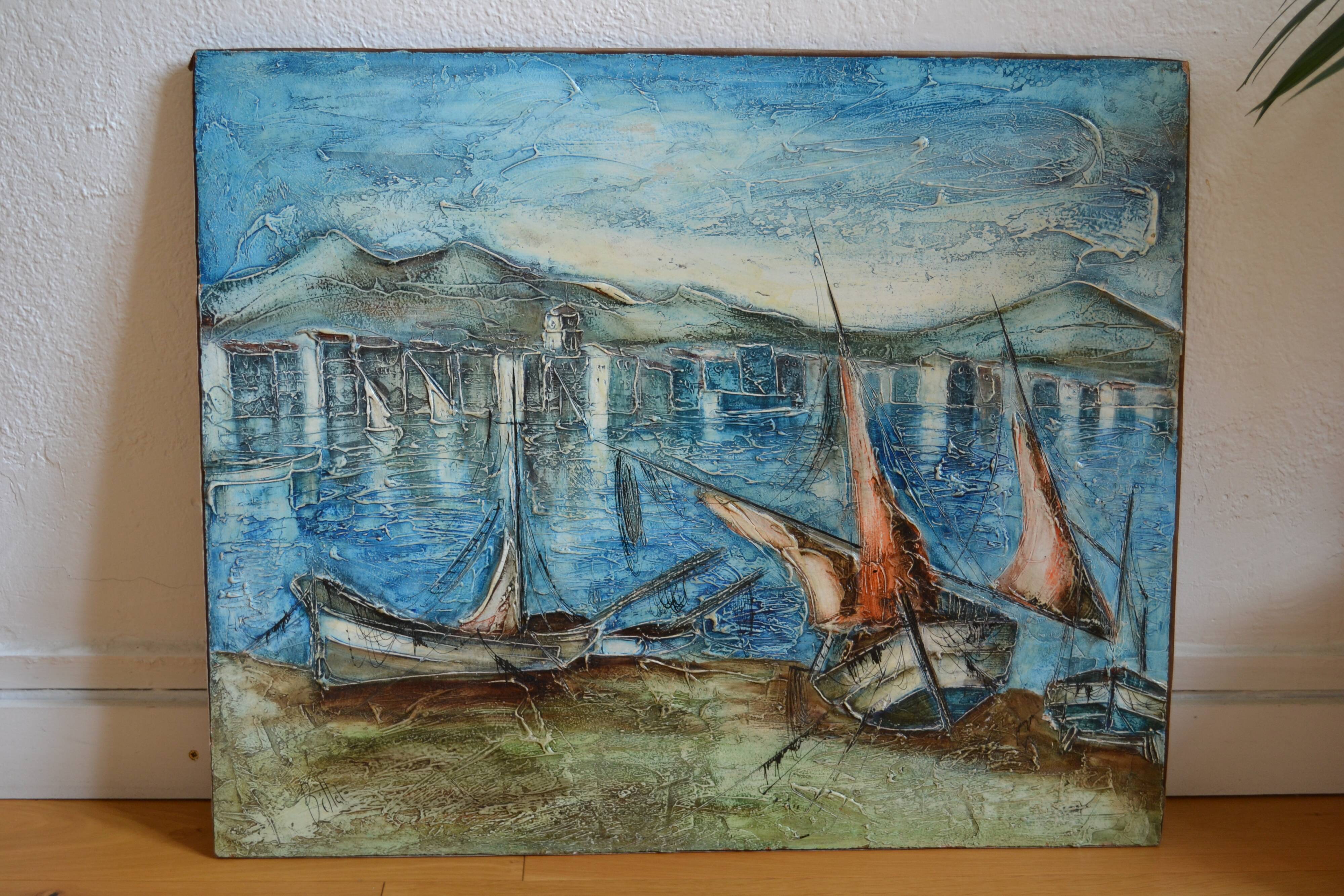 Ticket “Port in the Mediterranean” (La Ciotat?) HSP painting