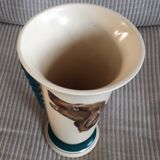 Vintage Art Deco ceramic vase from Longwy