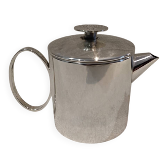 Silver metal teapot silversmith Christofle model Mercury Sabattini