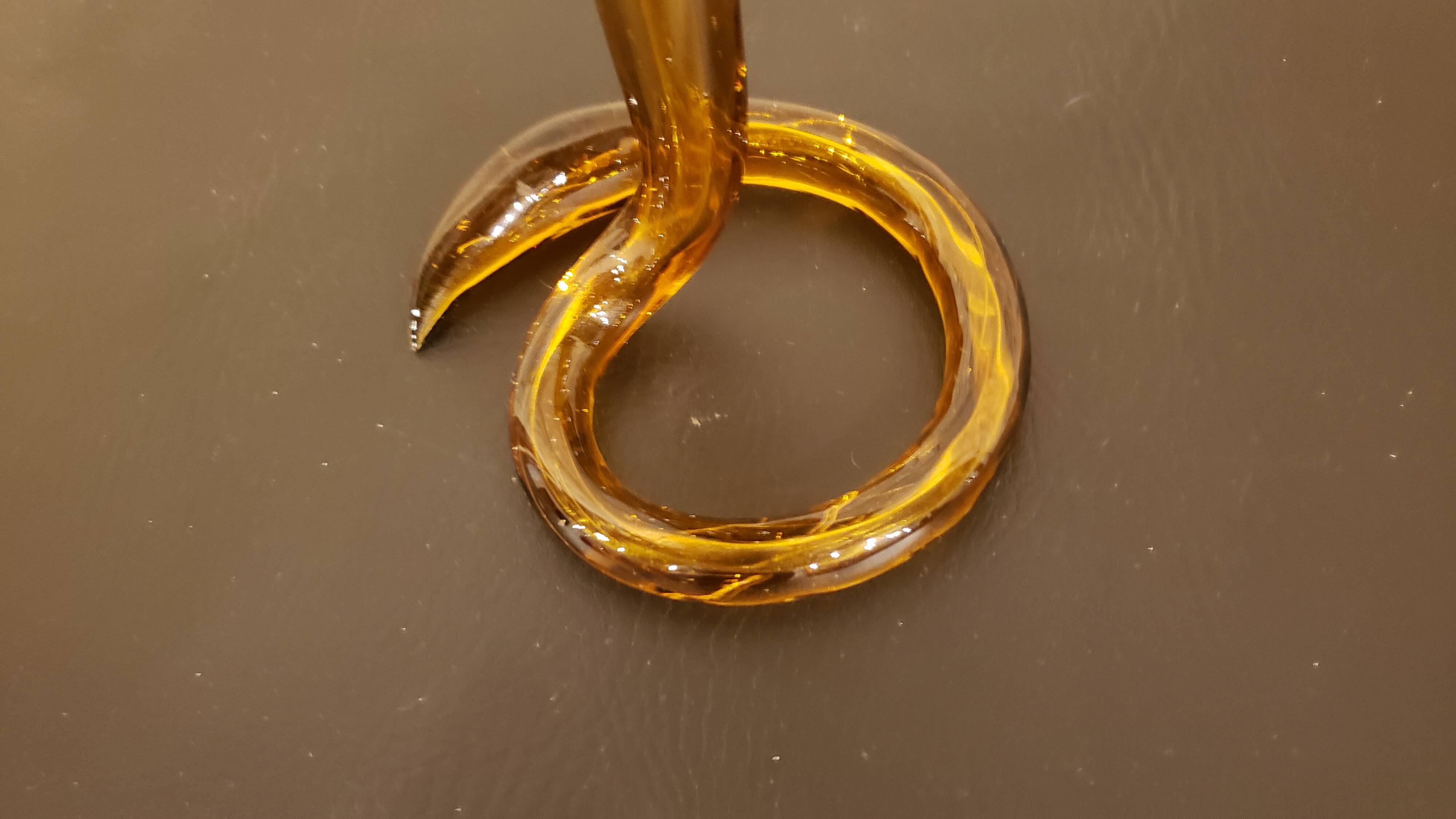 Amber colored Corolle vase