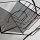Vintage magazine holder in steel and perforated metal