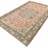 6x10 Pale Red & Brown Oriental Vintage Rug, 182x295Cm