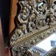 Napoleon III style mirror with gilt brass side panels