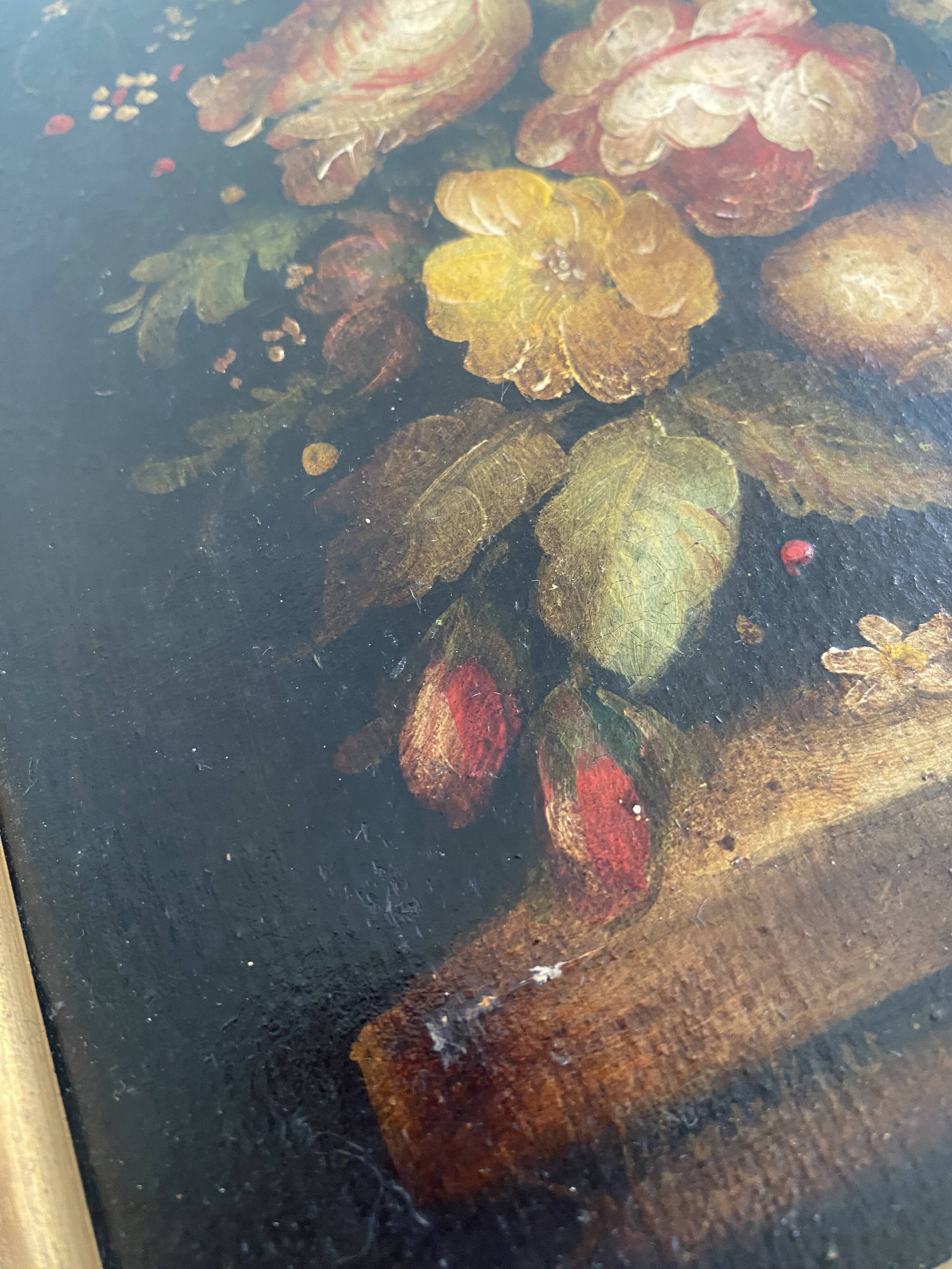 Still life oil on wood panel