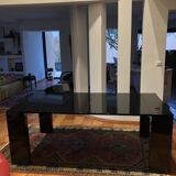 Roche bobois extendable console black lacquered 4 extensions