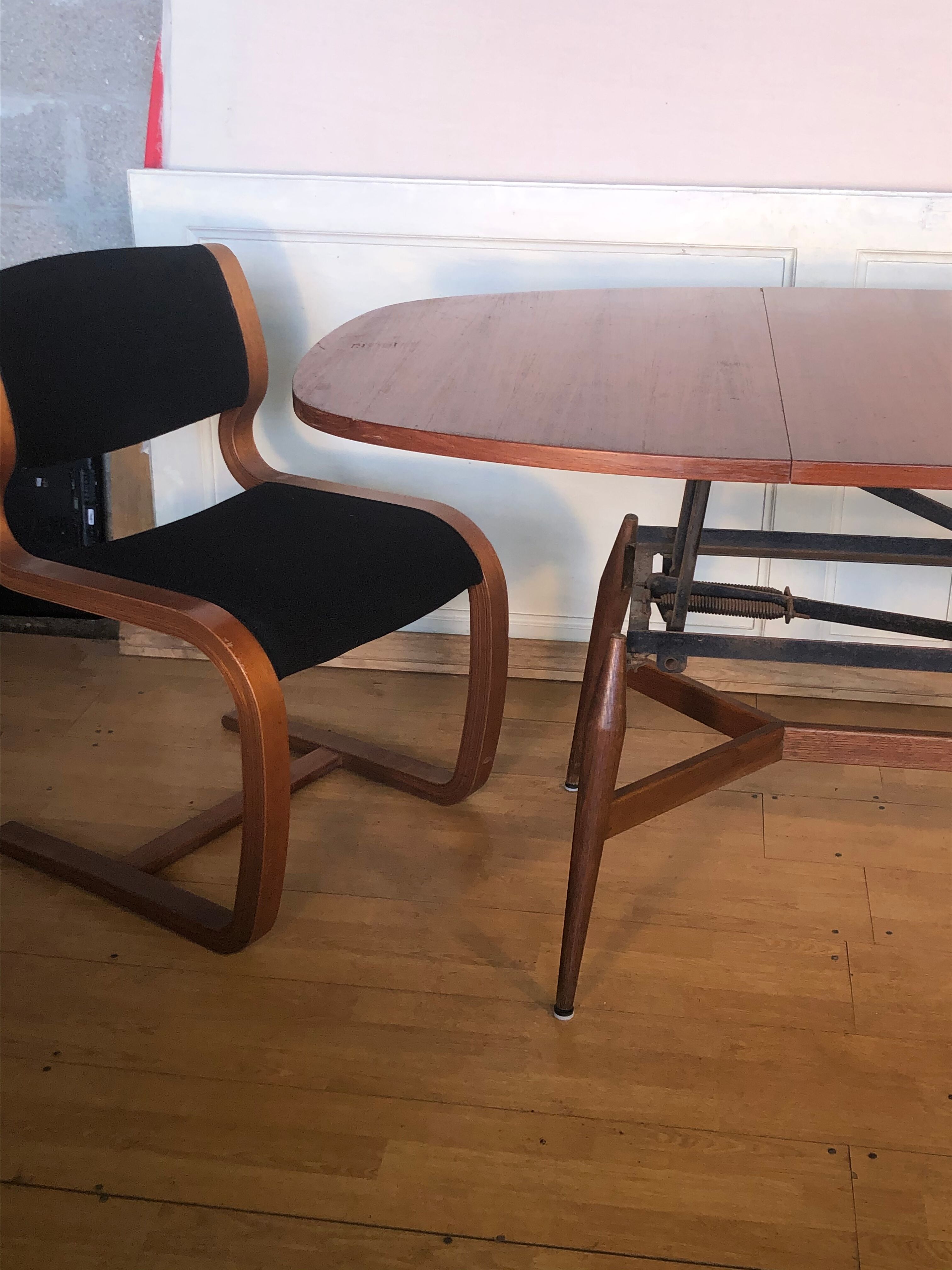 Scandinavian liftable table. 1960. Free shipping