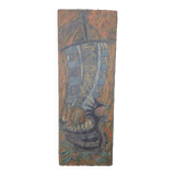 JEHAN - Painted Carved Panel with DRAKKAR Motif